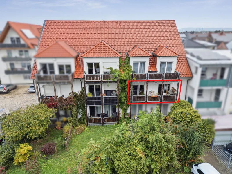 Schöne 4-Zimmer Wohnung  - Wohnung kaufen in Altlußheim - Vermietete 4-Zimmer-Wohnung mit Balkon und Stellplatz in Altlußheim