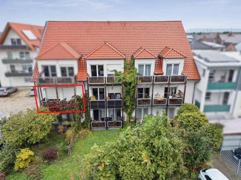 Schöne 2-Zimmer-Wohnung - Wohnung kaufen in Altlußheim - Sonnige vermietete 2-Zimmer-Wohnung mit Balkon und Stellplatz in Altlußheim