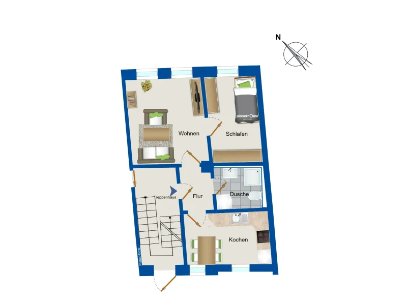 Grundriss-Vorderhaus EG rechts