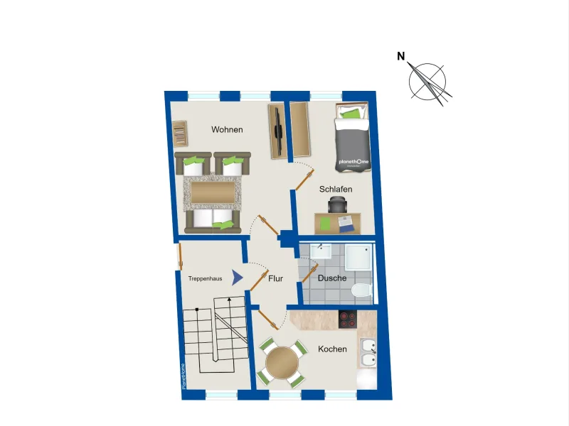 Grundriss-Vorderhaus 1.OG re