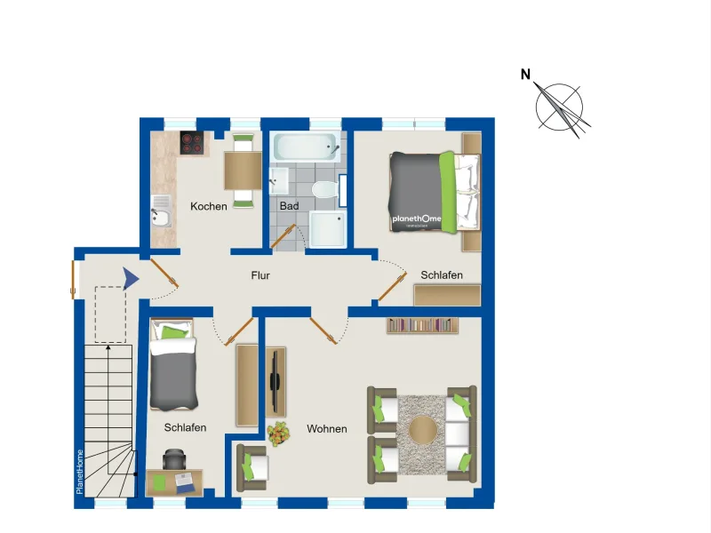 Grundriss-Hinterhaus OG rechts