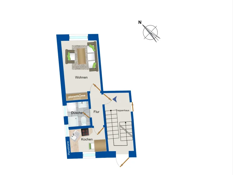 Grundriss-Vorderhaus EG links