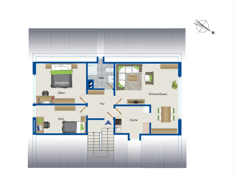 Grundriss Dachgeschosswohnung