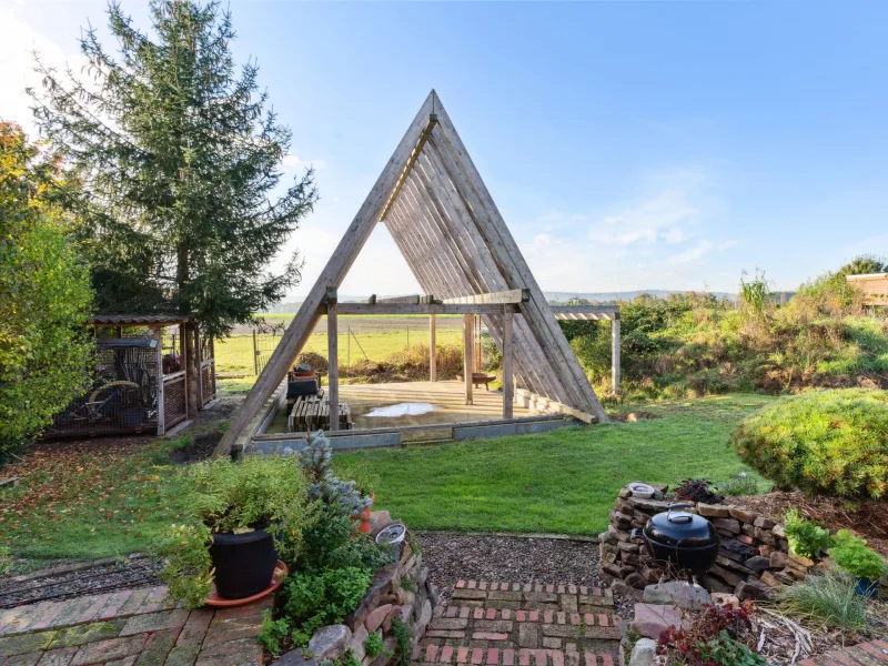 A-Frame Gartenhaus - Ausblick