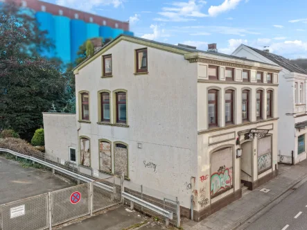 Hausansicht - Haus kaufen in Elmshorn - Historisches Wohn und Geschäftshaus im Sanierungsgebiet  wartet auf Revitalisierung