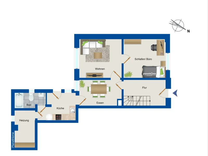 Grundriss EG - Haus rechts