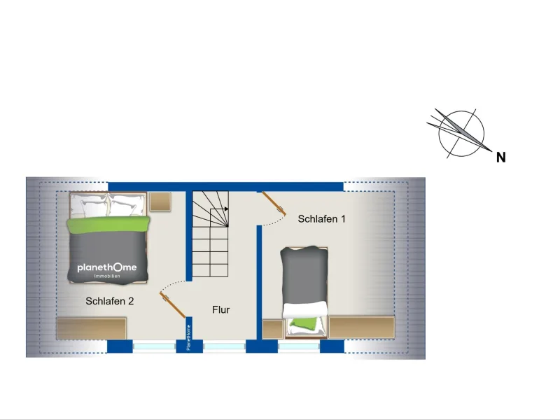 Grundriss DG - Haus links