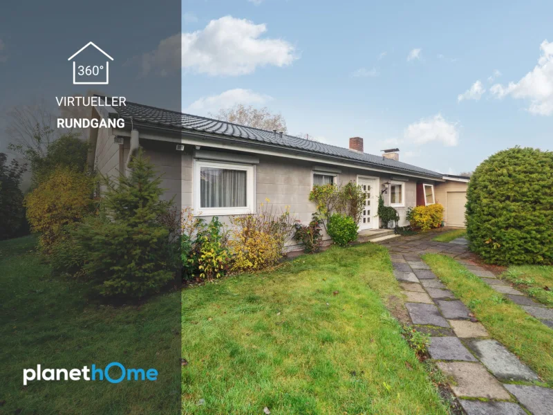 Titelbild - Haus kaufen in Wedel - Wohnen auf einer Ebene: Schöner 5-Zimmer-Bungalow in ruhiger Lage sucht Familienanschluss in Wedel 