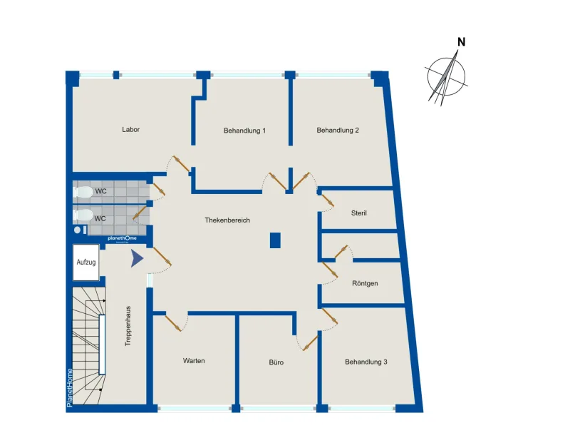 Grundriss 2. OG Zahnarztpraxis