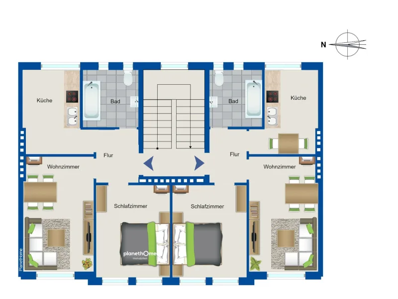 Grundriss 1. und 2. OG Haus 28