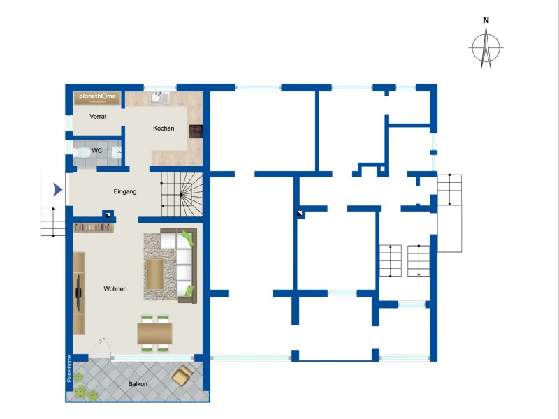 Grundriss EG Haus Nr. 23