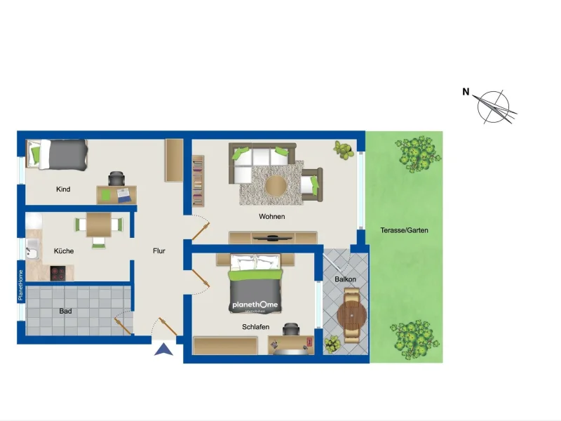 Grundriss Erdgeschosswohnung