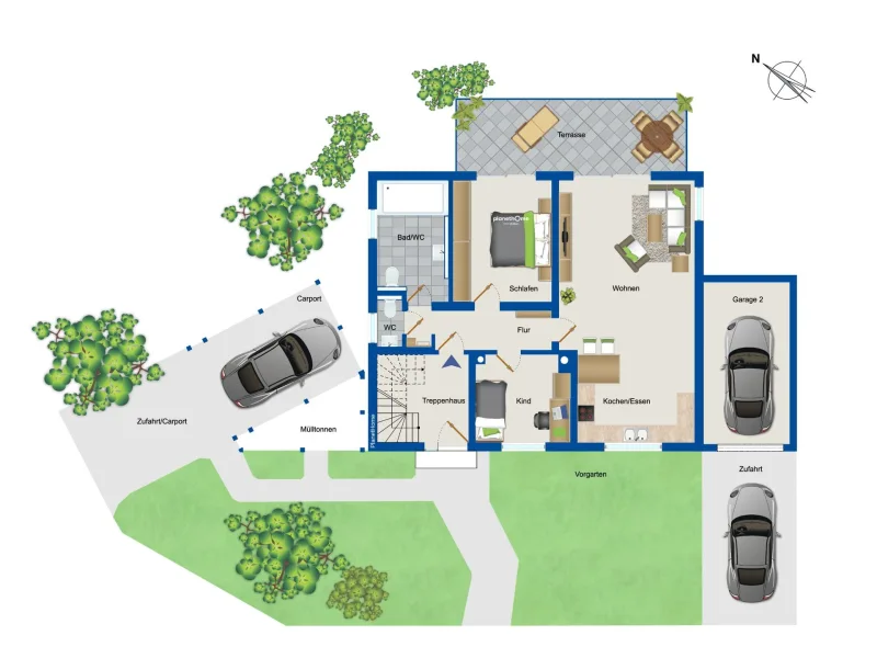 Grundriss Erdgeschosswohnung