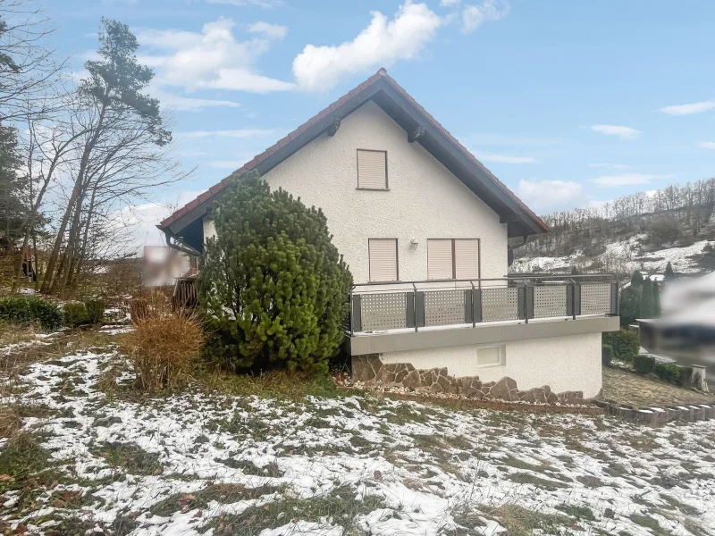 Objektansicht Garten - Haus kaufen in Oberaurach - Einfamilienhaus mit großem Garten, Ausbaumöglichkeiten und vielseitiger Nutzung in Oberaurach