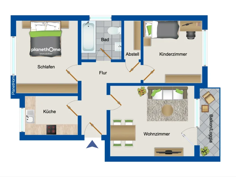 Grundriss - Wohnung