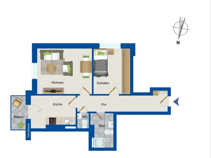 Grundriss - Wohnung