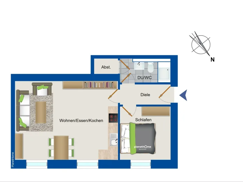 Grundriss Erdgeschosswohnung