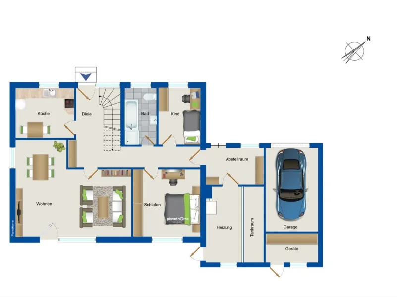 Grundriss EG und Anbau