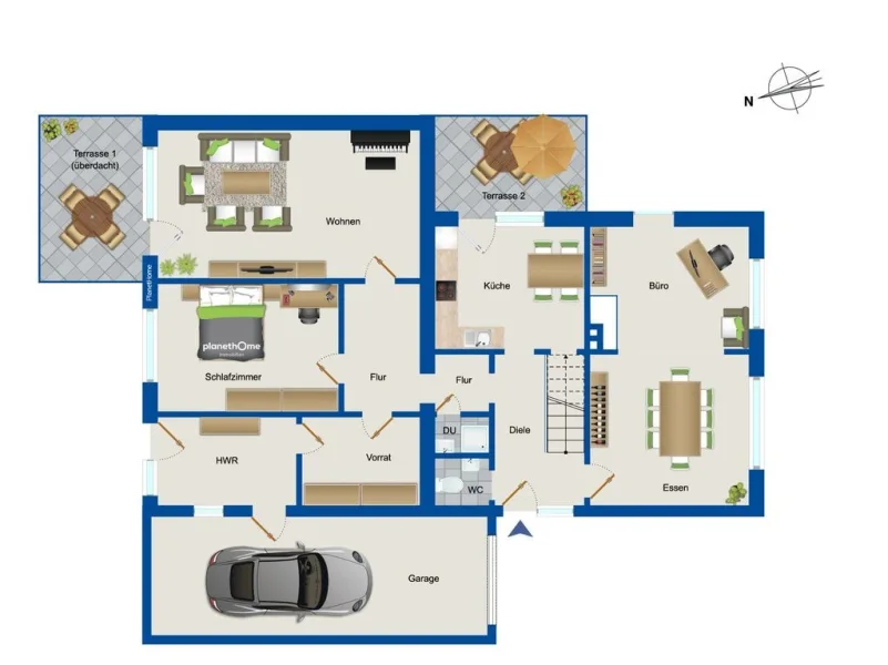 Grundriss EG und Anbau