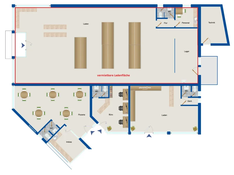 Grundriss Gewerbefläche