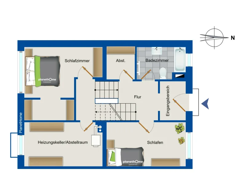 Grundriss - Souterrain und EG