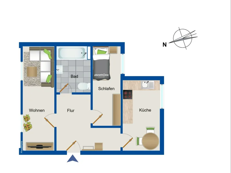 Grundriss Obergeschoss Hs. Nr. 32 a