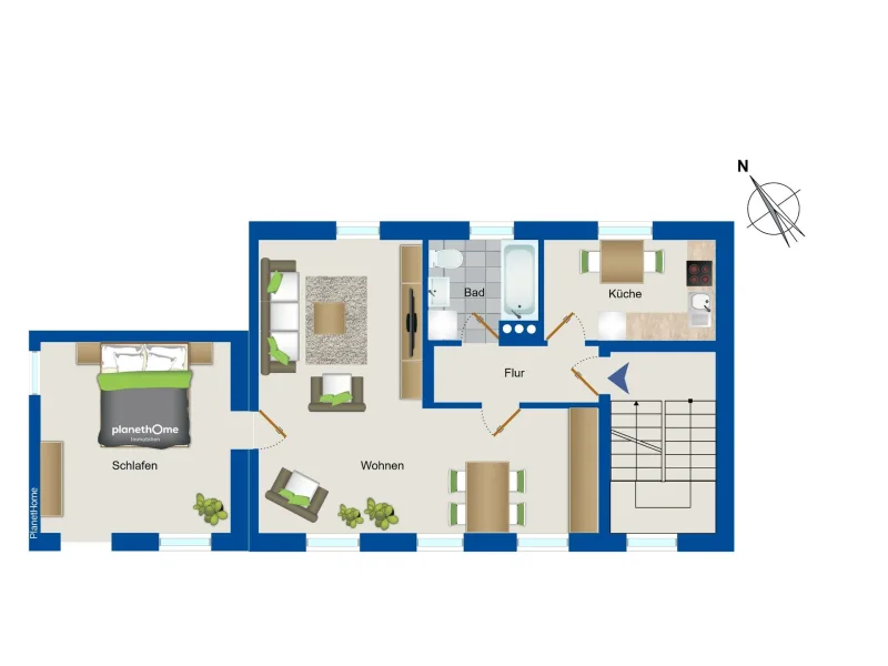 Grundriss Obergeschoss Hs. Nr. 1