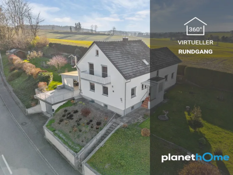 Luftaufnahme 1 - Haus kaufen in Bodenkirchen - Modernisiertes Einfamilienhaus mit großem Grundstück in Bodenkirchen-Bonbruck