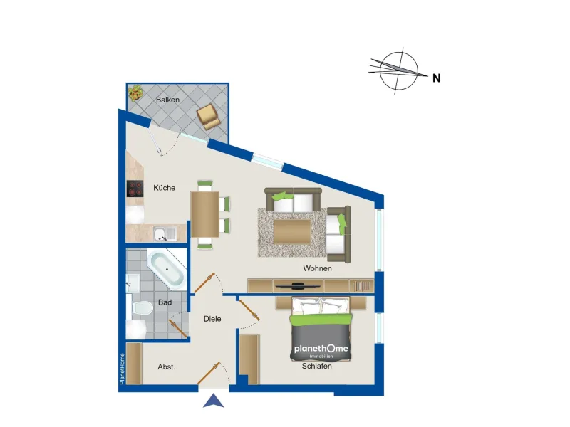 Grundriss - Wohnung