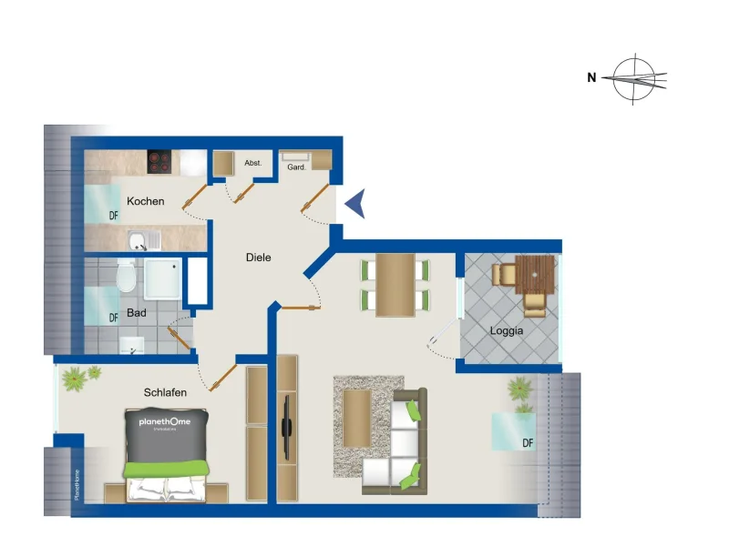 Grundriss - Wohnung