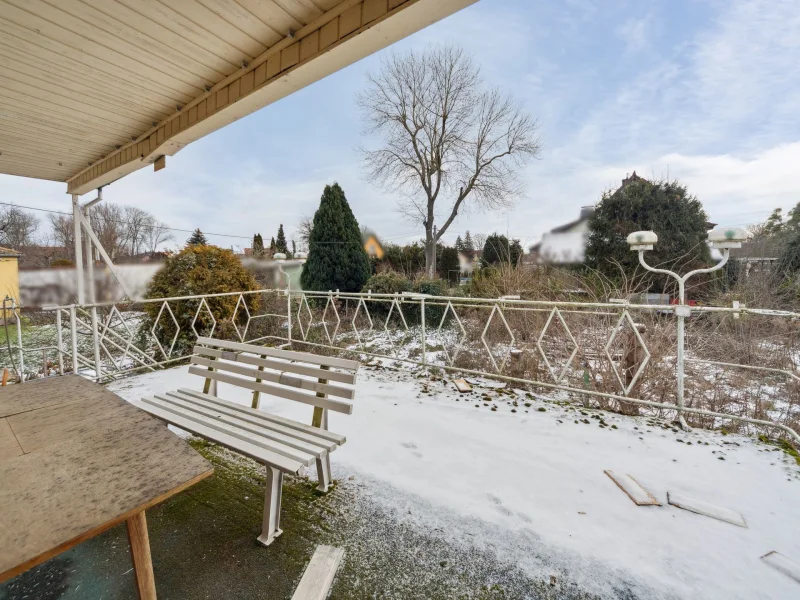 Terrasse am Wohnraum