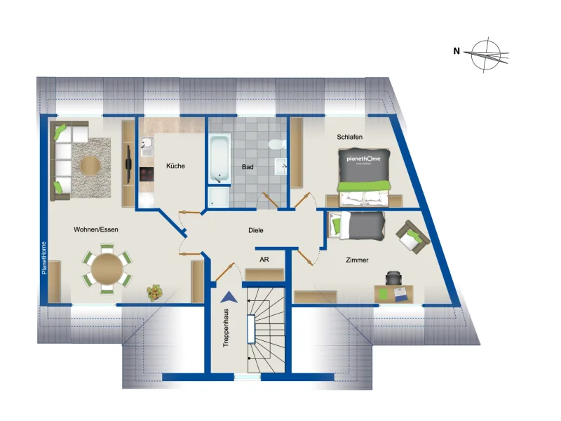 Grundriss Dachgeschoss Nr. 4a