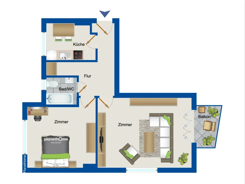 Grundriss - Wohnung