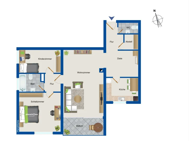 Grundriss 6. Obergeschoss