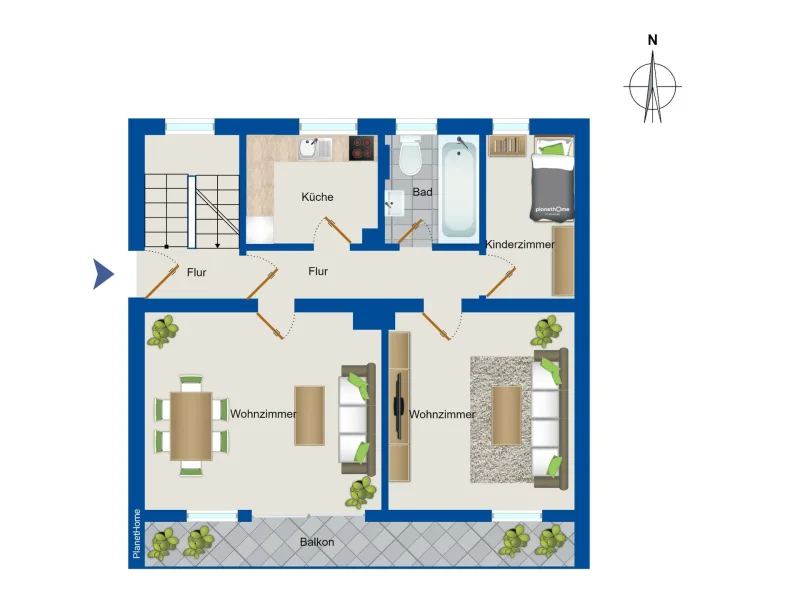 Grundriss - DHH 2 - OG