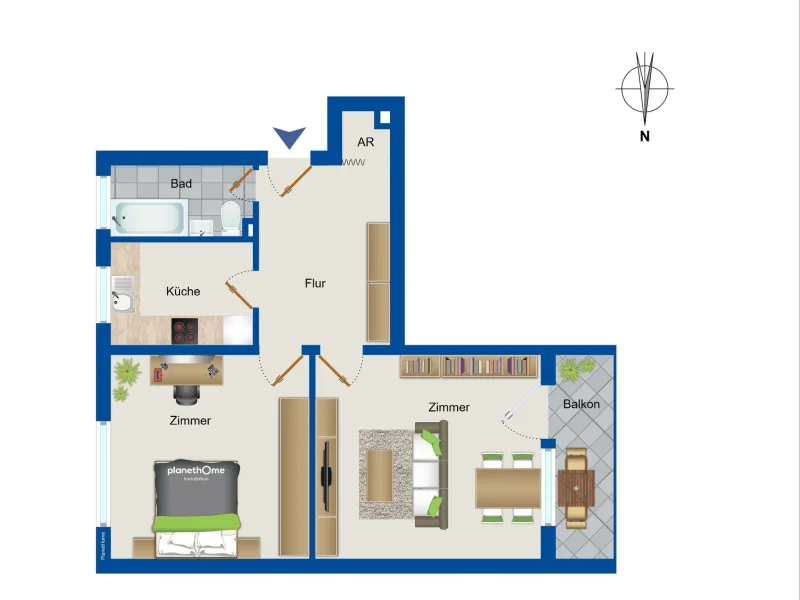 Grundriss Wohnung 361