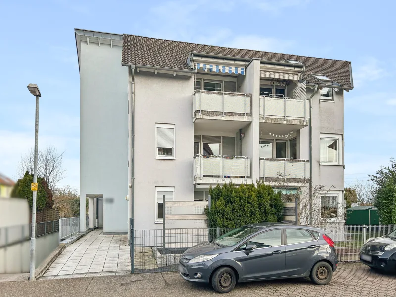 Hausansicht - Wohnung kaufen in Eggenstein-Leopoldshafen - Kapitalanleger aufgepasst! Charmante Maisonette-Wohnung in Eggenstein-Leopoldshafen