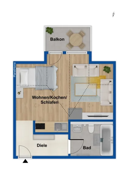 Grundriss Wohnung