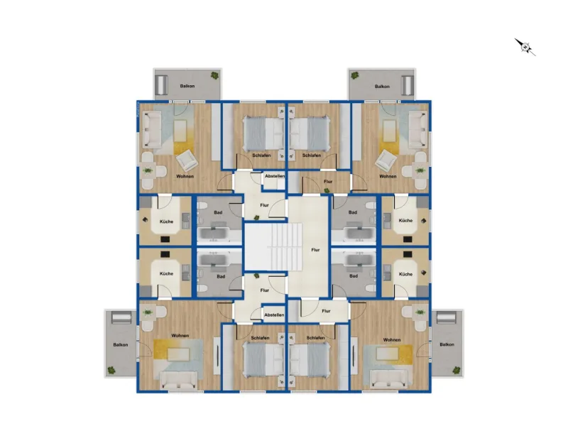 Grundriss 1. - 2. Obergeschoss