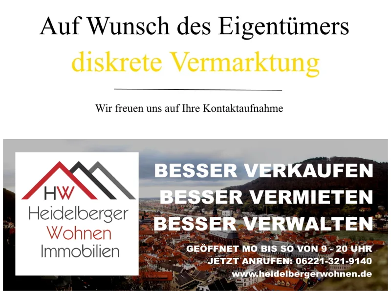 Diskrete Vermarktung - Wohnung kaufen in Leimen - Schöne vermietete 3,5 Zimmer Wohnung mit 73qm in Leimen