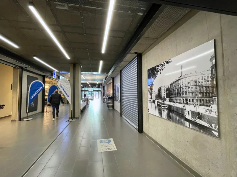 Passagenansicht - Laden/Einzelhandel mieten in Hamburg / Hammerbrook - Passagenfläche im Sonninpark mit vielseitigen Nutzungsmöglichkeiten und Edeka und Budni als Nachbarn