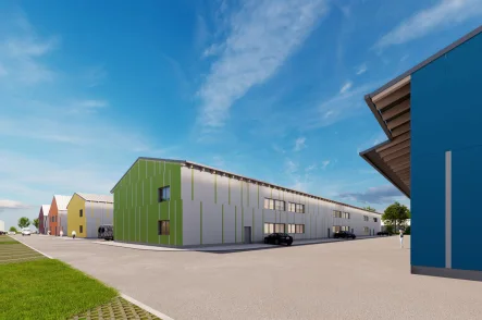 Exterior - Halle/Lager/Produktion mieten in Wyk auf Föhr - Grüne Heimat für Ihr UnternehmenHandel, Gewerbe und Büro – Arbeiten, wo andere Urlaub machen