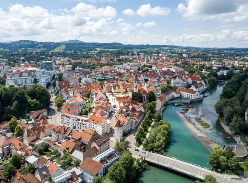 Luftbild Kempten - Büro/Praxis mieten in Kempten - LADEN / BÜROFLÄCHE MIT LAGERFLÄCHEN - INNENSTADT