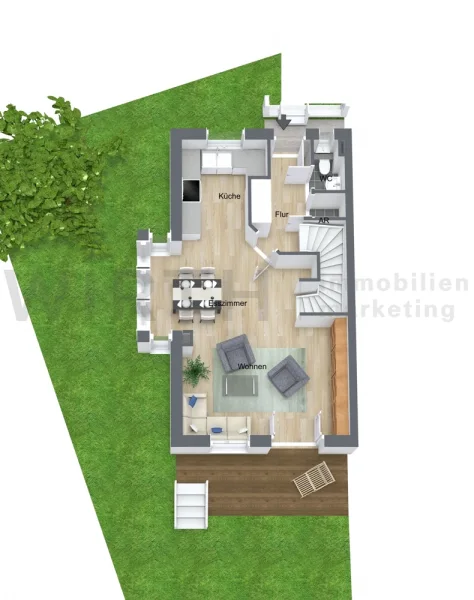 EG - Haus kaufen in Kempten / Lenzfried - Reiheneckhaus mit zwei Garagen und Stellplatz sowie PV-Anlage