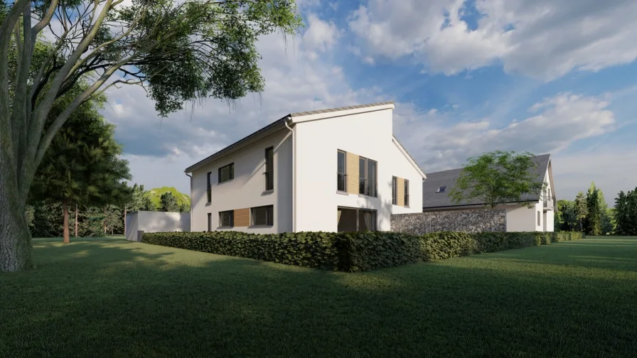 Visualisierung - Haus kaufen in Beilngries - Moderne Doppelhaushälfte in Beilngries: Erstbezug