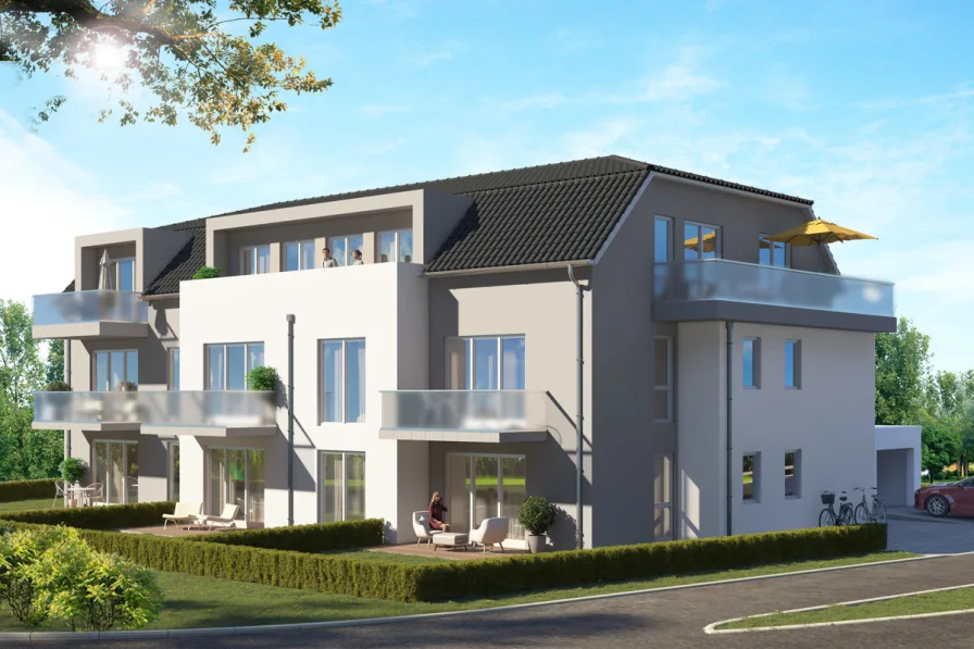 Visualisierung - Wohnung kaufen in Ingolstadt - NEUBAU - 2-Zimmer-Dachgeschoss-Wohnung in Zuchering