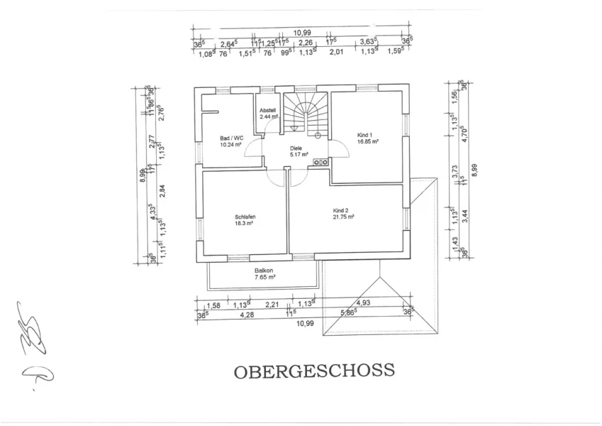 Grundriss Obergeschoss