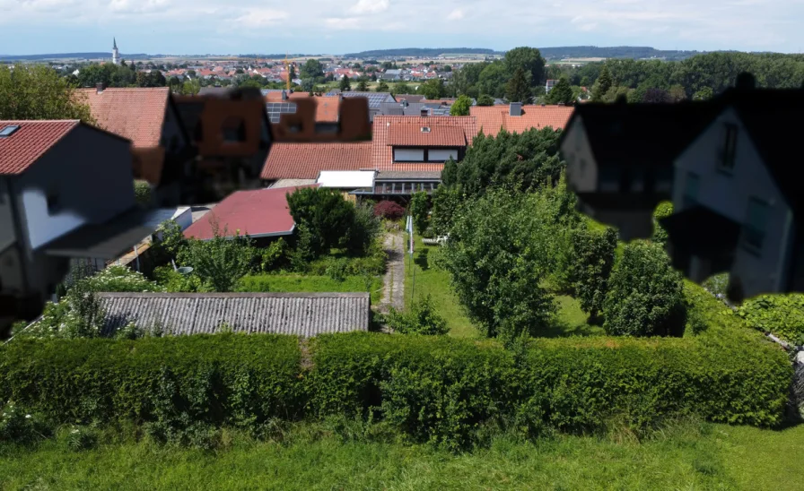 Drohnenaufnahme - Grundstück kaufen in Gaimersheim - Gaimersheim Kraiberg: Baugrundstück für zwei Doppelhäuser