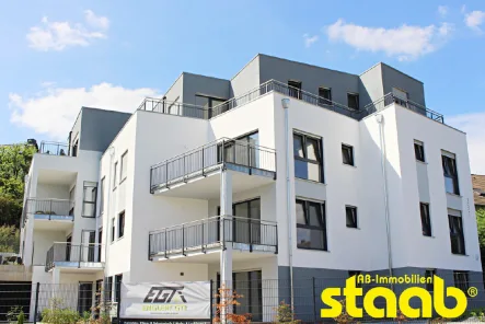 Außenansicht - Wohnung kaufen in Haibach - MODERNE 4-ZIMMER-EIGENTUMSWOHNUNG MIT TERRASSE UND TG-STELLPLÄTZEN IN HAIBACH