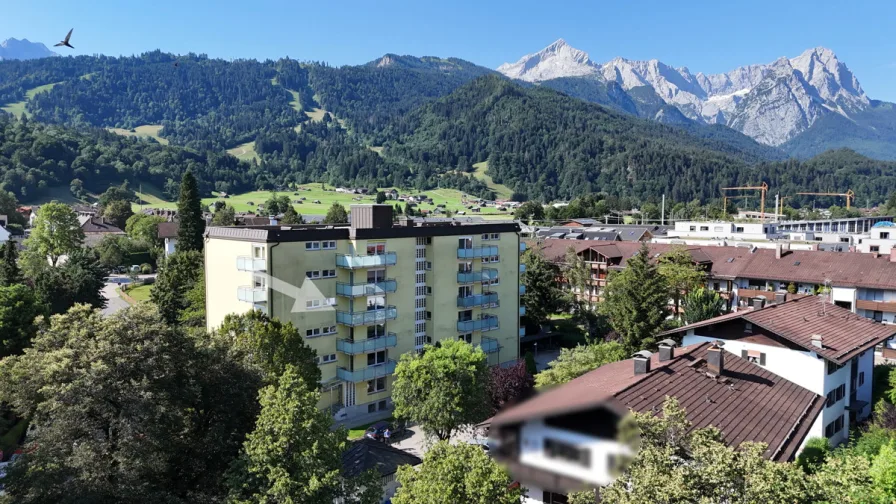 Ansich - Wohnung kaufen in Garmisch-Partenkirchen - Zentrale kleine Wohnung mit Bergblick – Perfekt für Eigennutzer und Investoren